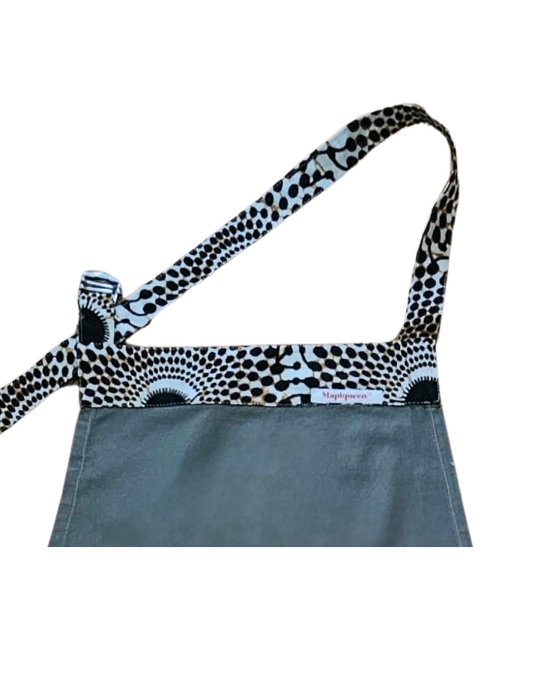 “Nsubra” Kitchen Apron Grey and Black