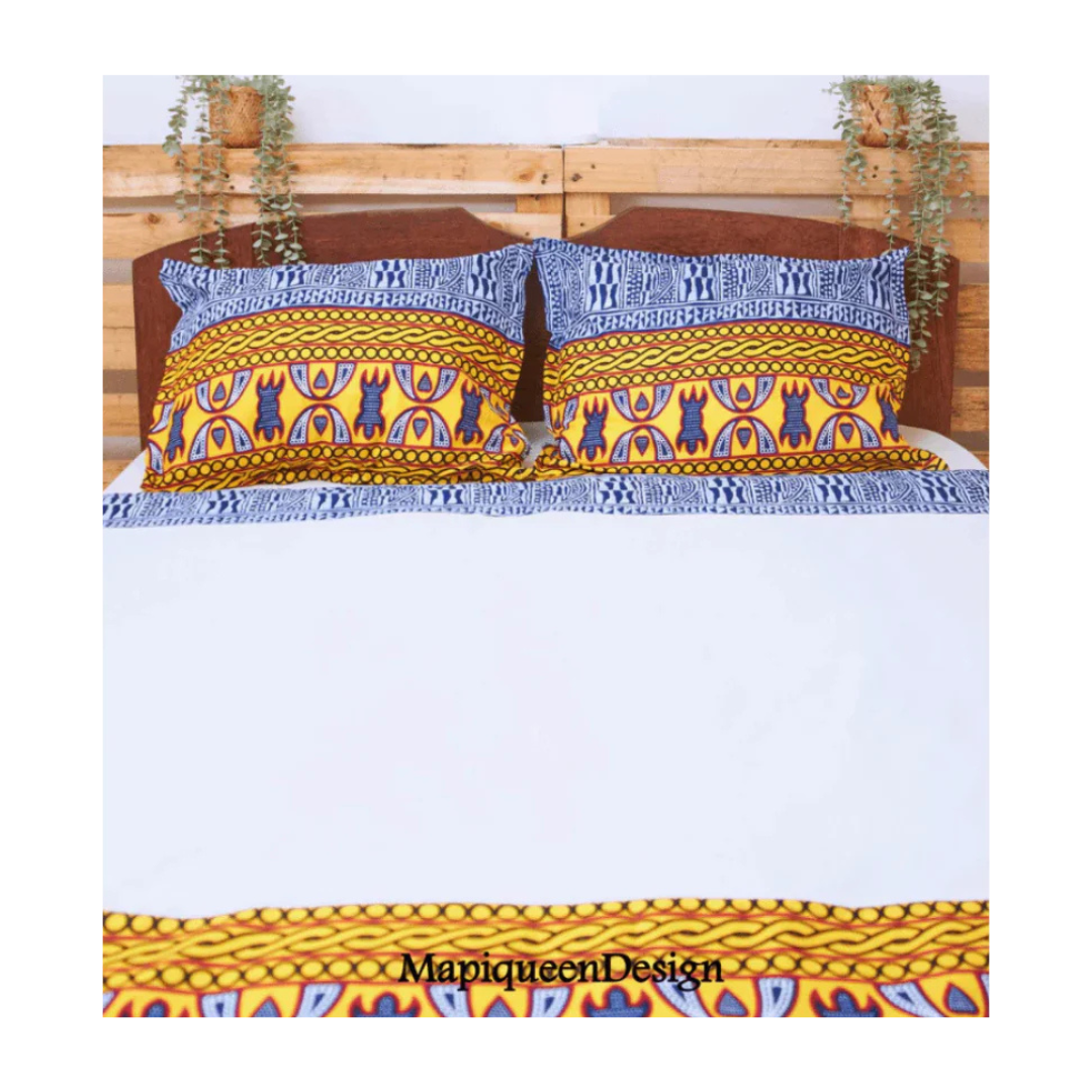 African Print Duvet Cover 220x240, Cameroon-Inspired Bedding