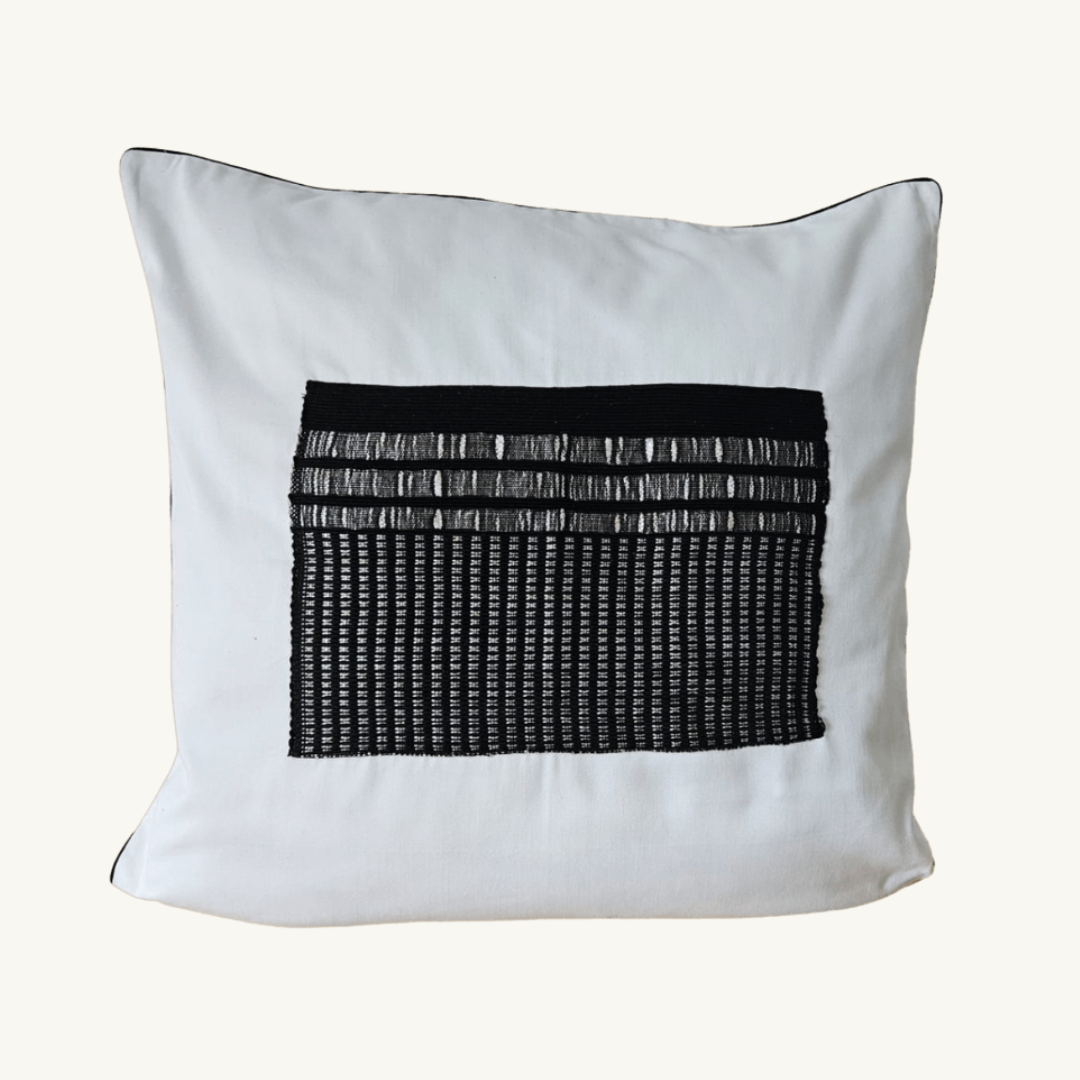 Housse de coussin ethnique en coton et Bogolan
