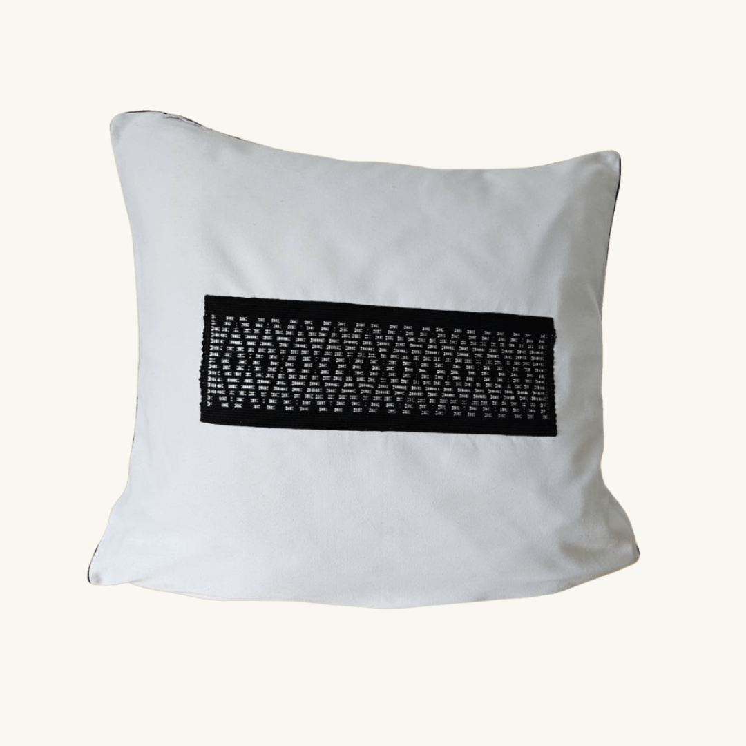 Housse de coussin ethnique en coton et Bogolan