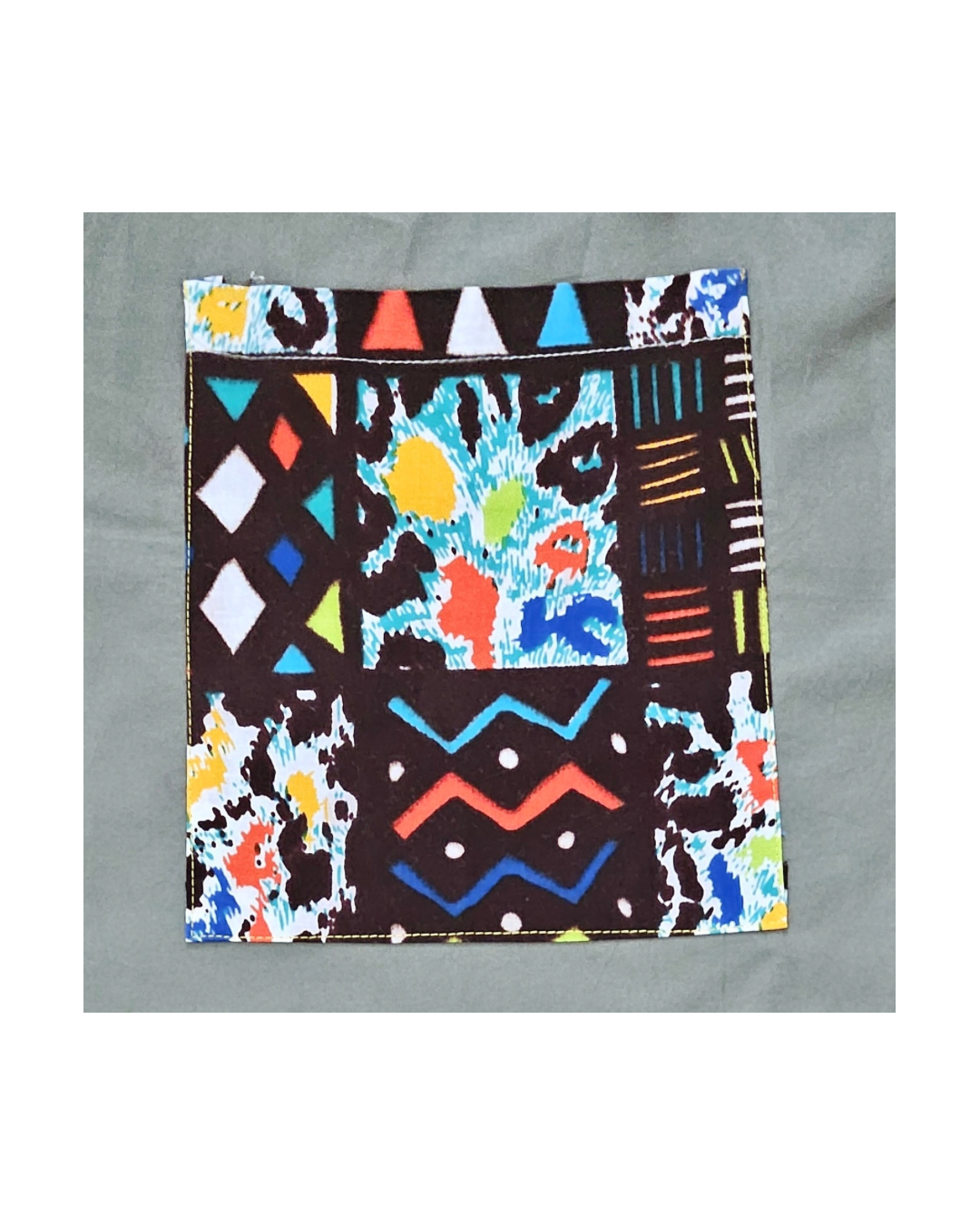 Grey Apron with African Accents