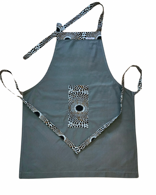 Tablier de cuisine « Nsubra » Gris & Noir