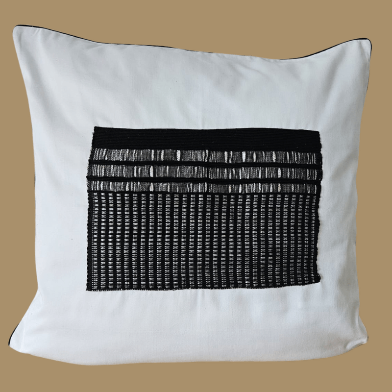 HOUSSE DE COUSSIN "BOGO BLANC ET NOIR"