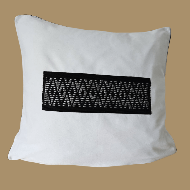 HOUSSE DE COUSSIN "BOGO BLANC ET NOIR"