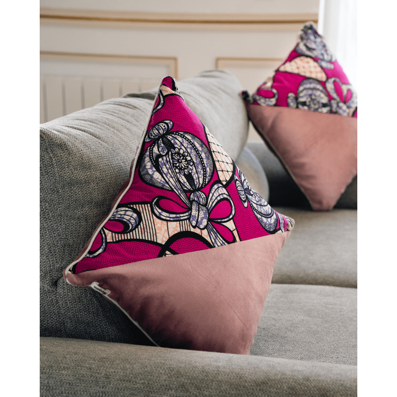 HOUSSE DE COUSSIN "PINK VIBES"