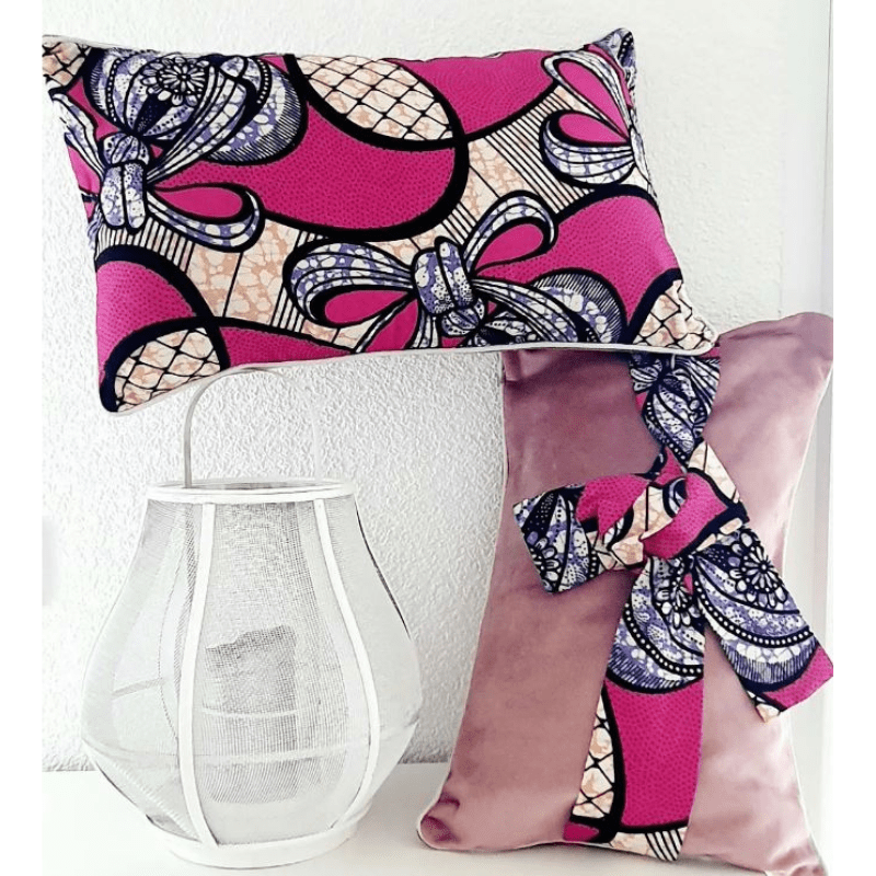 HOUSSE DE COUSSIN "PINK VIBES"