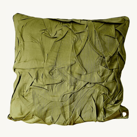Housse de Coussin Vert Pomme Granit
