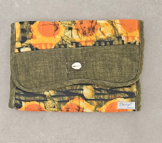 Housse iPad Ethnique - Jean Vert - Format 10''